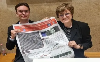 Istv&aacute;nb with Nobel laureate Katalin Kariko